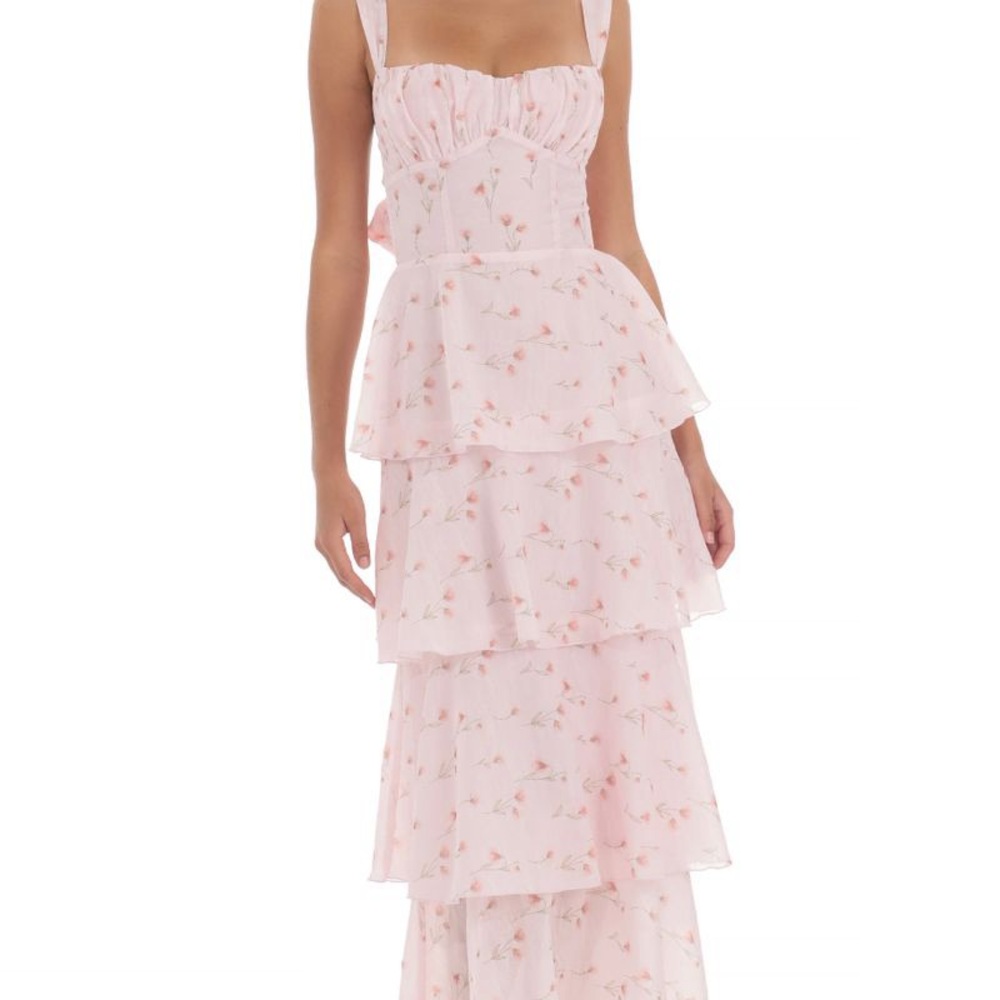 Lucy in the Sky Pink Floral Maxi Dress